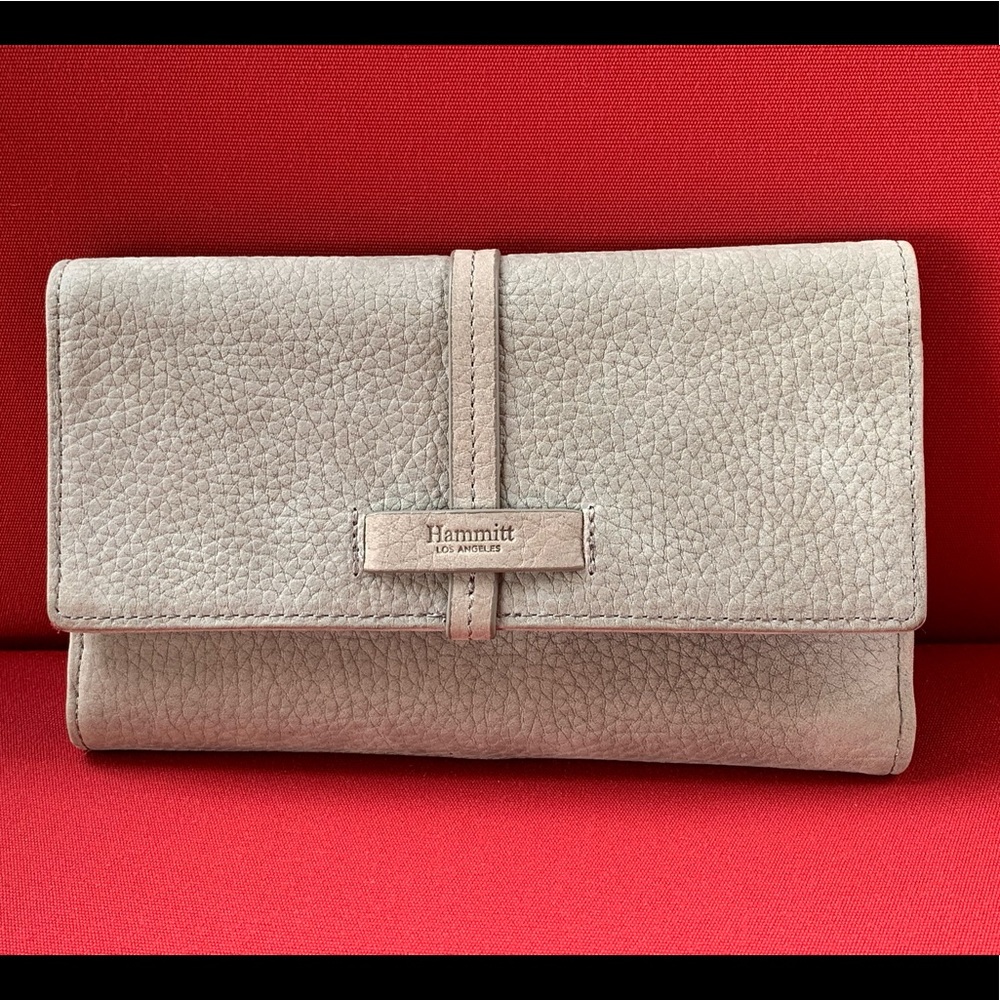 Hammitt Benjamin Wallet Grey Natural NWT